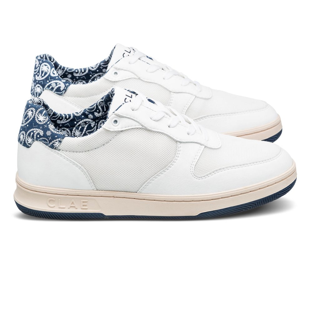 CLAE MALONE LITE Shoes Mens USA960-P35 In White Ocean Paisley